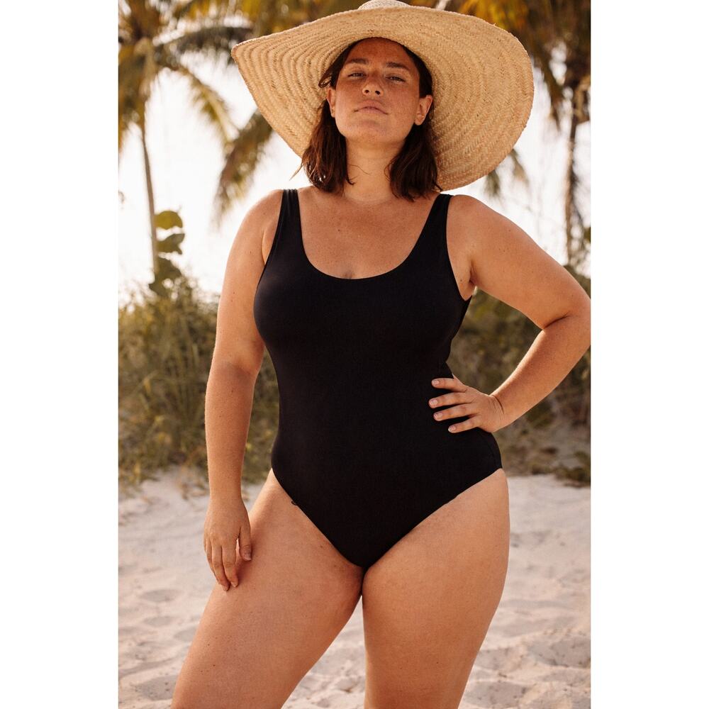 Andie The Ibiza One Piece Ribbed Black S NWT